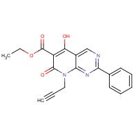 76361-09-6 Ethyl 5-hydroxy-7-oxo-2-phenyl-8-(prop-2-ynyl)-7,8-dihydropyrido[2,3-d]pyrimidine-6-carboxylate chemical structure