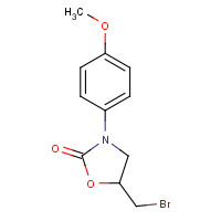 121082-86-8 5-(Bromomethyl)-3-(4-methoxyphenyl)-1,3-oxazolidin-2-one chemical structure