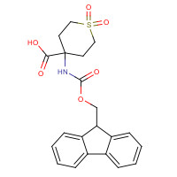369402-96-0 4-{[(9H-Fluoren-9-ylmethoxy)carbonyl]amino}-1,1-dioxothiane-4-carboxylic acid chemical structure