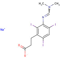 1221-56-3 Sodium 3-(3-{[(dimethylamino)methylene]amino}-2,4,6-triiodophenyl)propanoate chemical structure
