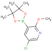 1083168-96-0 5-Chloro-2-methoxy-3-(4,4,5,5-tetramethyl-1,3,2-dioxaborolan-2-yl)pyridine chemical structure