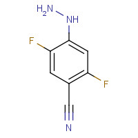 129946-63-0 2,5-Difluoro-4-hydrazinylbenzonitrile chemical structure