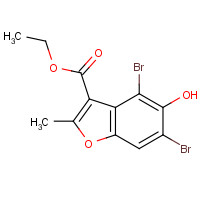 7287-42-5 Ethyl 4,6-dibromo-5-hydroxy-2-methyl-1-benzofuran-3-carboxylate chemical structure