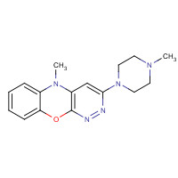 24886-52-0 5-Methyl-3-(4-methyl-1-piperazinyl)-5H-pyridazino[3,4-b][1,4]benzoxazine chemical structure