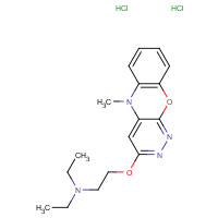 55931-84-5 N,N-Diethyl-2-[(5-methyl-5H-pyridazino[3,4-b][1,4] benzoxazin-3-yl)oxy]ethanamine dihydrochloride chemical structure