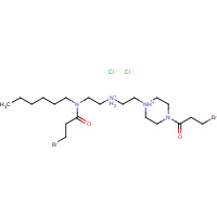 86641-76-1 3,12-Bis(3-bromopropanoyl)-3,12-diaza-6,9-diazoniadispiro[5.2.5.2]hexadecane dichloride chemical structure