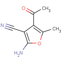 108129-35-7 4-Acetyl-2-amino-5-methyl-3-furonitrile chemical structure