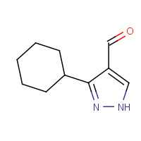 874908-43-7 3-Cyclohexyl-1H-pyrazole-4-carbaldehyde chemical structure