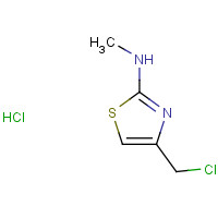 37060-74-5 4-(Chloromethyl)-N-methyl-1,3-thiazol-2-amine hydrochloride chemical structure