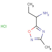 1018475-23-4 [1-(3-Methyl-1,2,4-oxadiazol-5-yl)propyl]amine hydrochloride chemical structure