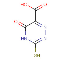 7338-75-2 3-Mercapto-5-oxo-4,5-dihydro-1,2,4-triazine-6-carboxylic acid chemical structure