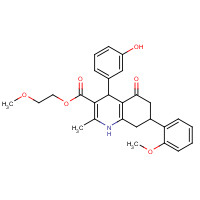 599150-20-6 2-Methoxyethyl 4-(3-hydroxyphenyl)-7-(2-methoxyphe nyl)-2-methyl-5-oxo-1,4,5,6,7,8-hexahydroquinolin chemical structure