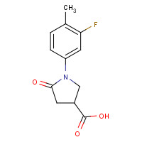 63674-46-4 1-(3-Fluoro-4-methylphenyl)-5-oxopyrrolidine-3-carboxylic acid chemical structure