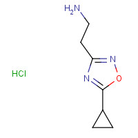 1082584-63-1 [2-(5-Cyclopropyl-1,2,4-oxadiazol-3-yl)ethyl]-amine hydrochloride chemical structure