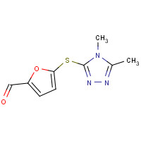 728035-62-9 5-[(4,5-Dimethyl-4H-1,2,4-triazol-3-yl)thio]-2-furaldehyde chemical structure