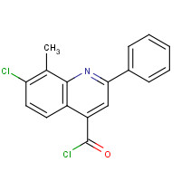 6338-22-3 7-Chloro-8-methyl-2-phenylquinoline-4-carbonyl chloride chemical structure