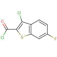 34576-83-5 3-Chloro-6-fluoro-1-benzothiophene-2-carbonyl chloride chemical structure