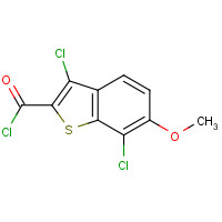 34576-80-2 3,7-Dichloro-6-methoxy-1-benzothiophene-2-carbonyl chloride chemical structure