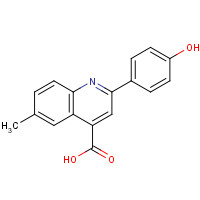 116734-15-7 2-(4-Hydroxyphenyl)-6-methylquinoline-4-carboxylic acid chemical structure