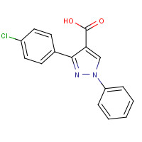 372107-14-7 3-(4-Chlorophenyl)-1-phenyl-1H-pyrazole-4-carboxylic acid chemical structure