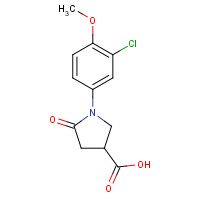 63674-98-6 1-(3-Chloro-4-methoxyphenyl)-5-oxopyrrolidine-3-carboxylic acid chemical structure