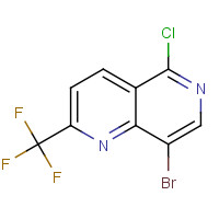 890301-89-0 8-Bromo-5-chloro-2-(trifluoromethyl)-1,6-naphthyridine chemical structure