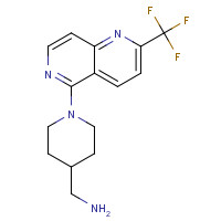 909644-98-0 1-{1-[2-(Trifluoromethyl)-1,6-naphthyridin-5-yl]-piperidin-4-yl}methanamine chemical structure