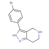 916423-56-8 3-(4-Bromophenyl)-4,5,6,7-tetrahydro-2H-pyrazolo[4,3-c]pyridine chemical structure