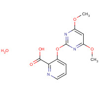 113582-66-4 3-[(4,6-Dimethoxypyrimidin-2-yl)oxy]pyridine-2-carboxylic acid monohydrate chemical structure