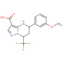667921-14-4 5-(3-Methoxyphenyl)-7-(trifluoromethyl)-4,5,6,7-tetrahydropyrazolo[1,5-a]pyrimidine-3-carboxylic aci chemical structure