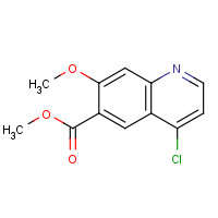 205448-66-4 6-Quinolinecarboxylic acid, 4-chloro-7-methoxy-, methyl ester chemical structure