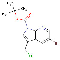 1234616-42-2 tert-Butyl 5-bromo-3-(chloromethyl)pyrrolo[2,3-b]pyridine-1-carboxylate chemical structure