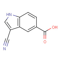 889942-87-4 3-Cyano-1H-indole-5-carboxylic acid chemical structure