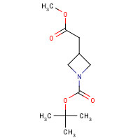 497160-14-2 3-Azetidineacetic acid, 1-[(1,1-dimethylethoxy)carbonyl]-, methyl ester chemical structure