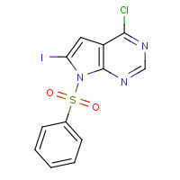 876343-09-8 7-(Benzenesulfonyl)-4-chloro-6-iodo-pyrrolo[2,3-d]pyrimidine chemical structure