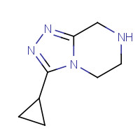 945262-32-8 3-Cyclopropyl-5,6,7,8-tetrahydro-[1,2,4]triazolo[4,3-a]pyrazine chemical structure