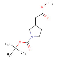 890849-27-1 3-Pyrrolidineacetic acid, 1-[(1,1-dimethylethoxy)carbonyl]-, methyl ester chemical structure