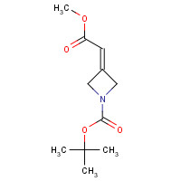 1105662-87-0 1-Boc-3-methoxycarbonylmethyleneazetidine chemical structure