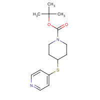 155967-58-1 4-(Pyridin-4-ylsulfanyl)-piperidine-1-carboxylic acid tert-butyl ester chemical structure