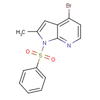 1014613-05-8 4-Bromo-2-methyl-1-(phenylsulfonyl)-1H-pyrrolo[2,3-b]pyridine chemical structure