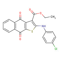1258638-44-6 Ethyl 2-(4-chlorophenylamino)-4,9-dioxo-4,9-dihydro-naphtho[2,3-b]thiophene-3-carboxylate chemical structure
