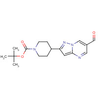 1258638-43-5 tert-Butyl 4-(6-formylpyrazolo[1,5-a]pyrimidin-2-yl)piperidine-1-carboxylate chemical structure