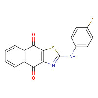 220333-06-2 2-(4-Fluorophenylamino)naphtho[2,3-d]thiazole-4,9-dione chemical structure