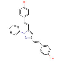 828911-79-1 4,4'-(1E,1'E)-2,2'-(1-Phenyl-1H-pyrazole-3,5-diyl)bis(ethene-2,1-diyl)diphenol chemical structure