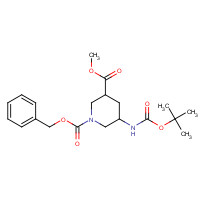 1221819-24-4 1-Benzyl 3-methyl 5-(tert-butoxycarbonylamino)-piperidine-1,3-dicarboxylate chemical structure