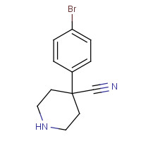 1255666-69-3 4-(4-Bromophenyl)piperidine-4-carbonitrile chemical structure