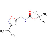 543713-09-3 5-N-(Boc)-aminomethyl-3-isopropylisoxazole chemical structure