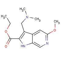 411239-11-7 Ethyl 3-((dimethylamino)methyl)-5-methoxy-1H-pyrrolo[2,3-c]pyridine-2-carboxylate chemical structure