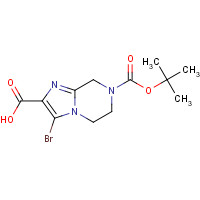 1000576-71-5 7-(tert-Butoxycarbonyl)-3-bromo-5,6,7,8-tetrahydro-imidazo[1,2-a]pyrazine-2-carboxylic acid chemical structure
