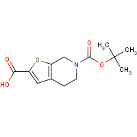 165947-51-3 6-(tert-Butoxycarbonyl-)-4,5,6,7-tetrahydrothieno[2,3-c]pyridine-2-carboxylic acid chemical structure